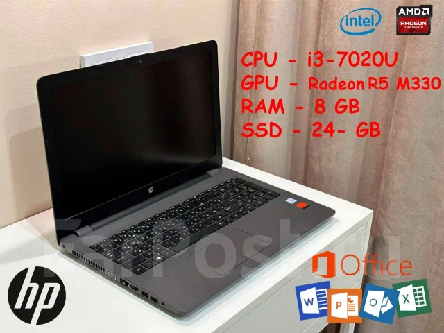 Ноутбук HP 250 G6 [ Intel i3-7020U/ Radeon R5 m330 8192/SSD 240 ], 15.6 ...