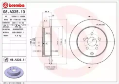 ���� ����. ���. [280x10] 5 ���. Toyota Avensis 1.6-2.4 04.03-11.08 08A33510 ����