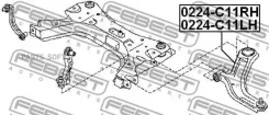 ����� �������� ������ Nissan Tiida C11 2005- 0224C11RH ����