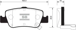 ������� �������� �. Toyota Auris all 07 SP1501SNS GDB3480FDB40481356 02 [0446602180] SP1501 ����