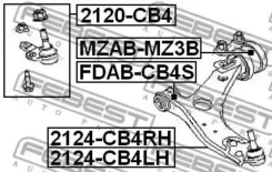 ����� �������� ����� FORD Focus II 2004- Febest 2124CB4LH 2124CB4LH ����
