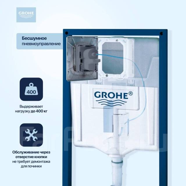 Инсталляция для унитазов Grohe Rapid SL 38772001 с кнопкой хром, в ...