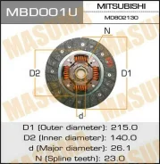 ���� ��������� Masuma 215*140*23*26.1 (1/10) MBD001U ����