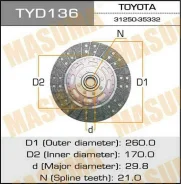 ���� ��������� TYD136 ��� Toyota Hilux SURF KZN185W 1KZTE ������������� Masuma ����� 31250-35330 31250-35331 31250-35332 31250-35333 31250-60240 TYD13...