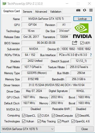 GeForce GTX 1070 Ti ����