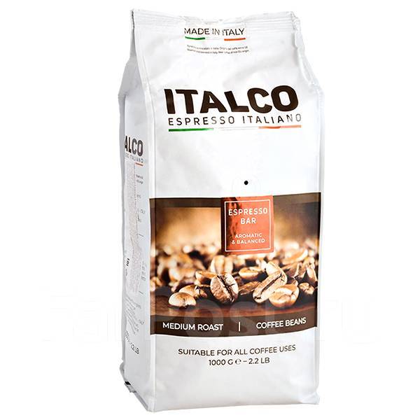 Кофе Italco EI Espresso BAR 1 кг зерно 1 уп. х 6 шт, в наличии. Цена: 1 ...