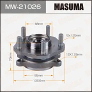 ��������� ���� Nissan front X-Trail T32 (with ABS) Masuma, �������� MW21026 ����