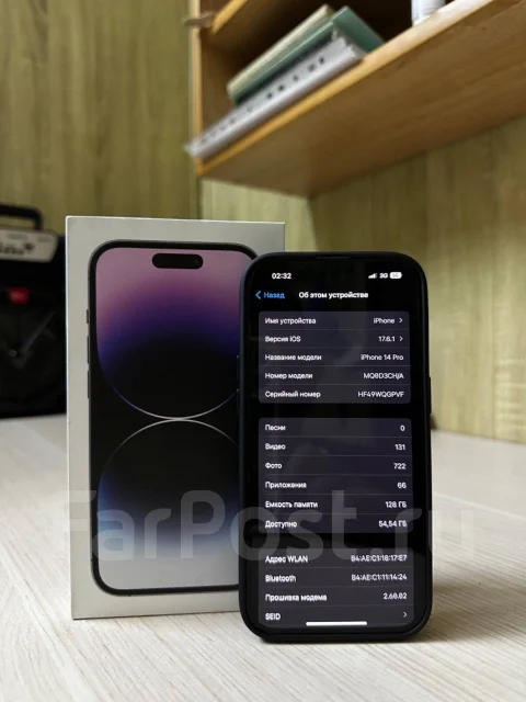 Apple iPhone 14 Pro. �/�, 128 ��, ����������, 3G, 4G LTE, 5G, NFC ����