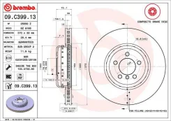 ���� ����. �����. Fr 09c39913 Brembo, ������ �������� 09C39913 ����