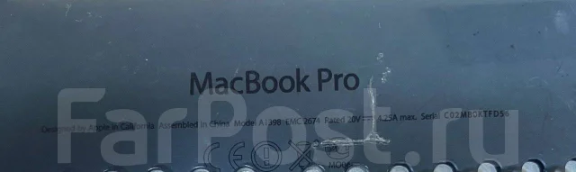 Apple MacBook Pro 15 2013 Late. 15", 2����, ��� 8 ��, ���� 256���, WiFi: 1, Bluetooth: 1, ����������� �� 3��. ����