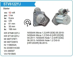 ������� Nissan NOTE E12 2012- KR Motorherz STV6122YJ ����
