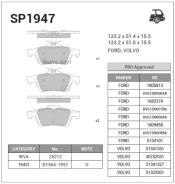 ������� ����. ���. FORD Focus II 11/04-/Focus C-Max 10/03-, Mazda 3/5 10/03-, Volvo S40 II/V50 01/04- SP1947 ����