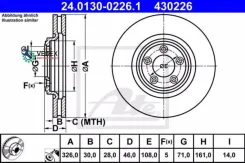 ���� ��������� Jaguar XF -15 ������. ATE 24013002261 24013002261 ����
