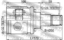    Toyota Camry V50 2011.08-2018.03 0111-CDT220LH Febest 0111-CDT220LH 0111CDT220LH 