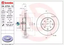 ���� ��������� Honda Accord/Prelude -02 ������.260��. Brembo 09675310 09675310 ����