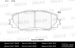 ������� ��������� �������� (��� �������) (����� Low-Metallic) Toyota Auris 1.4-1.6 07-/Corolla 1.4 07-/RAV 4 06- (TRW GDB3425) E400135 ����� ����� E40...
