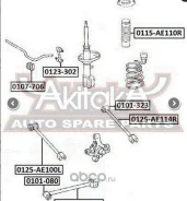 ����������� ���������� ���� ������ Toyota Corolla ASVA 101323 101323 ����