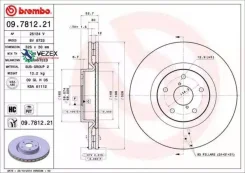 ���� ��������� Subaru Impreza/Legacy 05- 2.0-2.5 ����. �����. D=326 (� ����. 1 ��. ) Brembo 09781221 09781221 ����