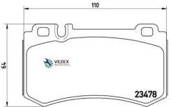 ������� ��������� MB W211/W220 99-08 5.5-6.3 ����. Brembo P50061 P50061 ����