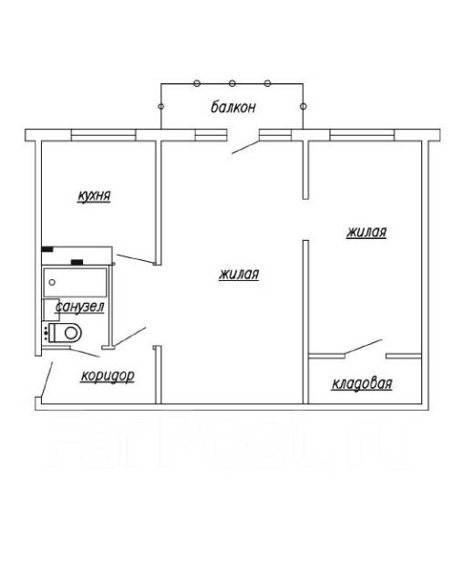 Схема квартиры хрущевки 2 комнаты