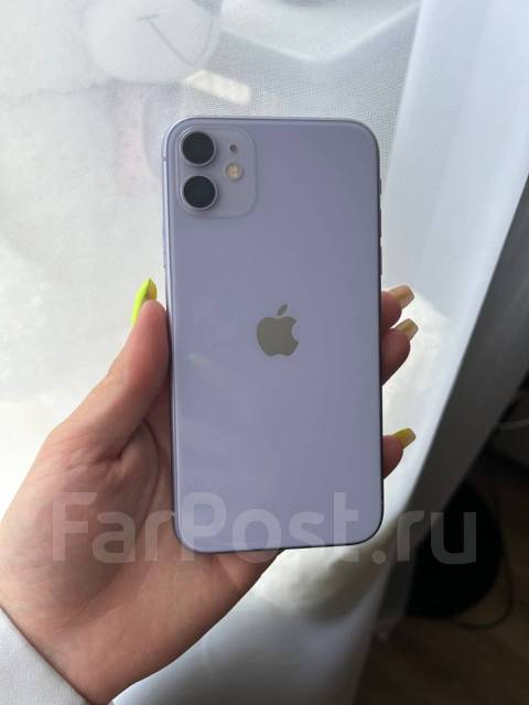 Айфон 11 128 Gb, Apple iPhone 11, 6.10", фиолетовый, 4G LTE, б/у, в ...