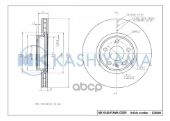 ���� ���������, �������� 09. B822.10 (320x30) 5 ��� AUDI A4/A5 2007-/A6/A7 2010-/Q5 2010-2017; 09B82210; 09B82211; 25880; 361486; 8R0615301C; 8R061530...