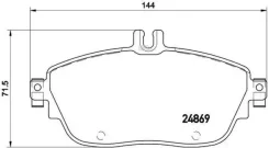 ������� ��������� �������� MB: A-Class 12-, B-Class 11-, CLA 13-, GLA-Class 13- Brembo P50093 P50093 ����