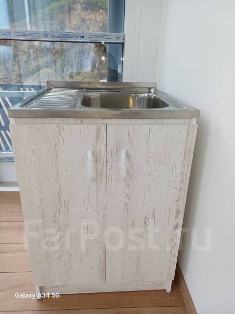 Кухонная тумба с мойкой из нержавеющей стали новая с сифоном, кухня ...