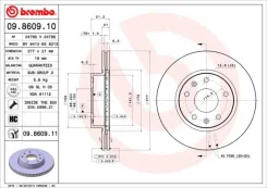 ���� ����. �����. Fr 09860911 Brembo, ������ �������� 09860911 ����
