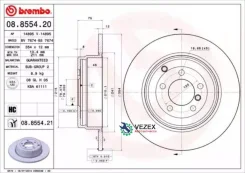 ���� ��������� LAND Rover Range Rover 05- ����. (���. 2 ��. ) Brembo 08855421 08855421 ����