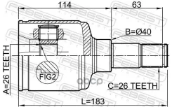 ���� ���������� �������� FORD Transit Connect (2002) ����� [178Febest2111Trclh] 2111TRCLH ����