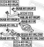 ����� ������ ������� ������ Nissan Pathfinder (R51M) (2004) [178Febest0224R51RUR] 0224R51RUR ����