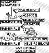 ����� ������� | ��� ��� | Nissanpathfinder R51, Pathfinder SPN R51M, Pathfinder R51M [178Febest0224R51RUL] 0224R51RUL ����