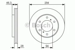 ���� ��������� �������� ������������� Mitsubishi L200 (KB) (2006) 294x28 [178Bosch0986479S63] 0986479S63 ����