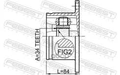 ���� ���������� �������� AUDI A4 [B6] (2000-2004) 34X104 [178Febest1711A4] 1711A4 ����