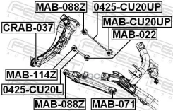 ����������� ������� ����������� ������ JEEP Compass (2006) [178Febestcrab037] CRAB037 ����