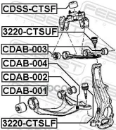 ����������� ������� ������ Cadillac CTS (2008-2013) [178Febestcdab004] CDAB004 ����