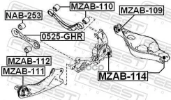 ����� ������ ������ Mazda 6 (GH) (2007) ��������. [178Febest0525GHR] 0525GHR ����