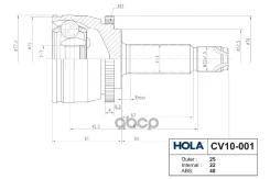 ���� �������� �������� Hyundai Solaris (2010) � ABS [178Holacv10001] CV10001 ����