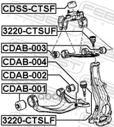 ����������� ��������� ������ Cadillac CTS (2008-2013) [178Febestcdab001] CDAB001 ����