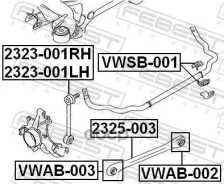 ���� ���������� ������ | ��� ����/��� | AUDI, Volkswagenq7, Touareg [178Febest2325003] 2325003 ����