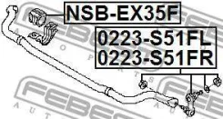 ������ ��������� ������������� ����� Infiniti FX 35/50 (S51) (2008) [178Febest0223S51FL] 0223S51FL ����