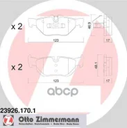 ������� �������� ! ����. 123x44x17 BMW E87/E82/E88/X1 2.0i/3.0i/2.0D 04 [178Zimmermann239261701] 239261701 ����
