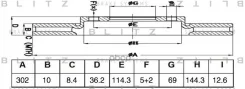 ���� ��������� ������ Mitsubishi Outlander (GF) (2012) [178Blitzbs0484] BS0484 ����