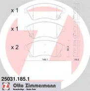 ������� �������� ! �����. 148x60x18 Opel Astra, Chevrolet Cruze 1.4/1.6/1.3CDTi-2.0CDTi [178Zimmermann250311851] 250311851 ����
