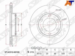 ���� ��������� (�����) Toyota Hilux Pick Up 88-97 / Land Cruiser 80-04 [178Satst4351260100] ST4351260100 ����