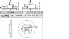 ���� ���������, �������� HY Tucson 05-10; [178Sangsinbrakesd1056] SD1056 ����