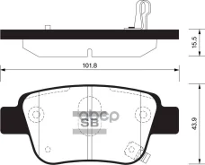 ������� ��������� ��������, ������ TO Avensis #T25# 03-, Estima #R50/55 06-, CorollaVerso #R10 04- [178Sangsinbrakesp2184] SP2184 ����