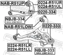 ����� ������ | ����� ���� | Nissanfrontier D40, Xterra N50, Navara D40M, Navara SPN MAKE D40M, PATH [178Febest0224R51LR] 0224R51LR ����