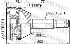 ���� �������� �������� ABS! Ford Transit 2.2 TDCI 06 6MT [178Febest2110TRD9A48] 2110TRD9A48 ����